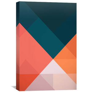 Contrasting Shapes Canvas Art 30 x 45cm / Unframed Canvas Print Clock Canvas