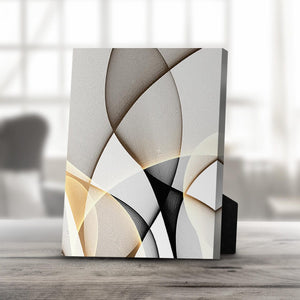 Contrasting Waves A Desktop Canvas Desktop Canvas 20 x 25cm Clock Canvas