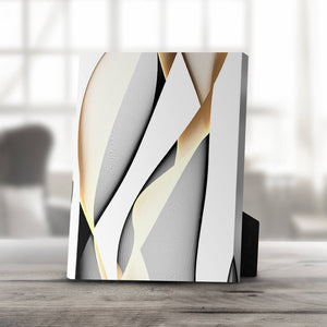 Contrasting Waves C Desktop Canvas Desktop Canvas 20 x 25cm Clock Canvas