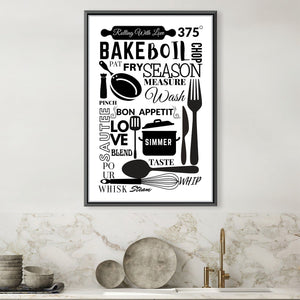 Cooking Steps Canvas Art Clock Canvas