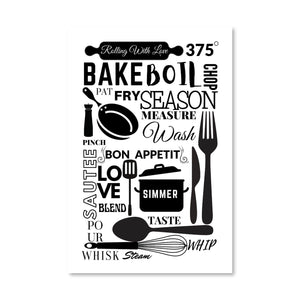 Cooking Steps Canvas Art Clock Canvas