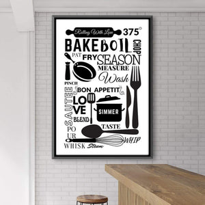 Cooking Steps Canvas Art Clock Canvas