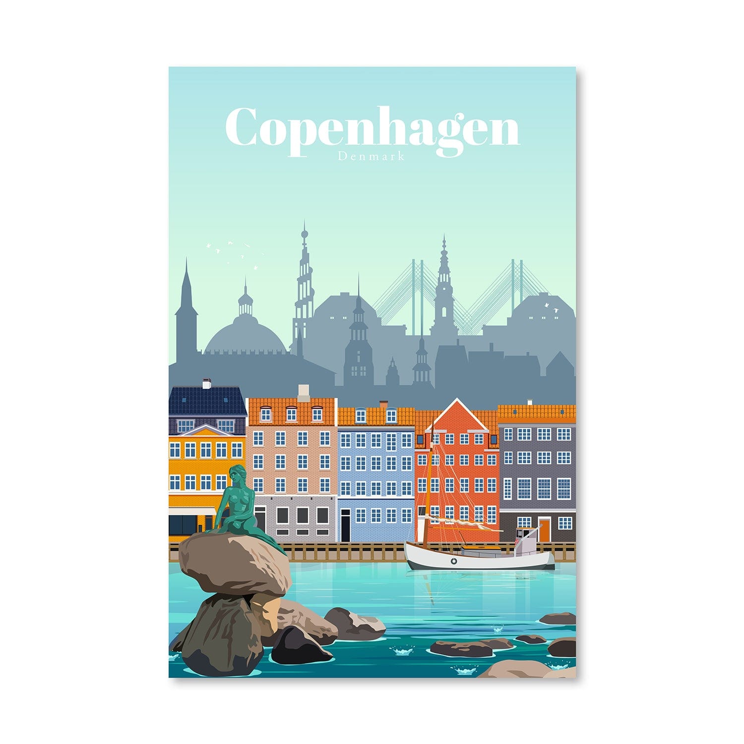 Copenhagen Canvas - Studio 324 Art Clock Canvas
