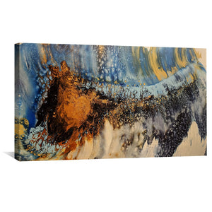 Copper Blue Serenade Canvas Art Clock Canvas