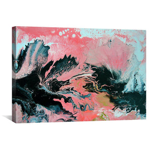 Coral Overture Canvas Art Clock Canvas
