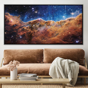Cosmic Cliffs Canvas Art Clock Canvas