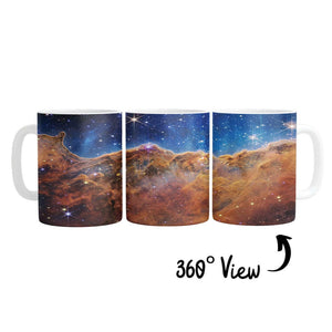 Cosmic Cliffs Mug Mug White Clock Canvas