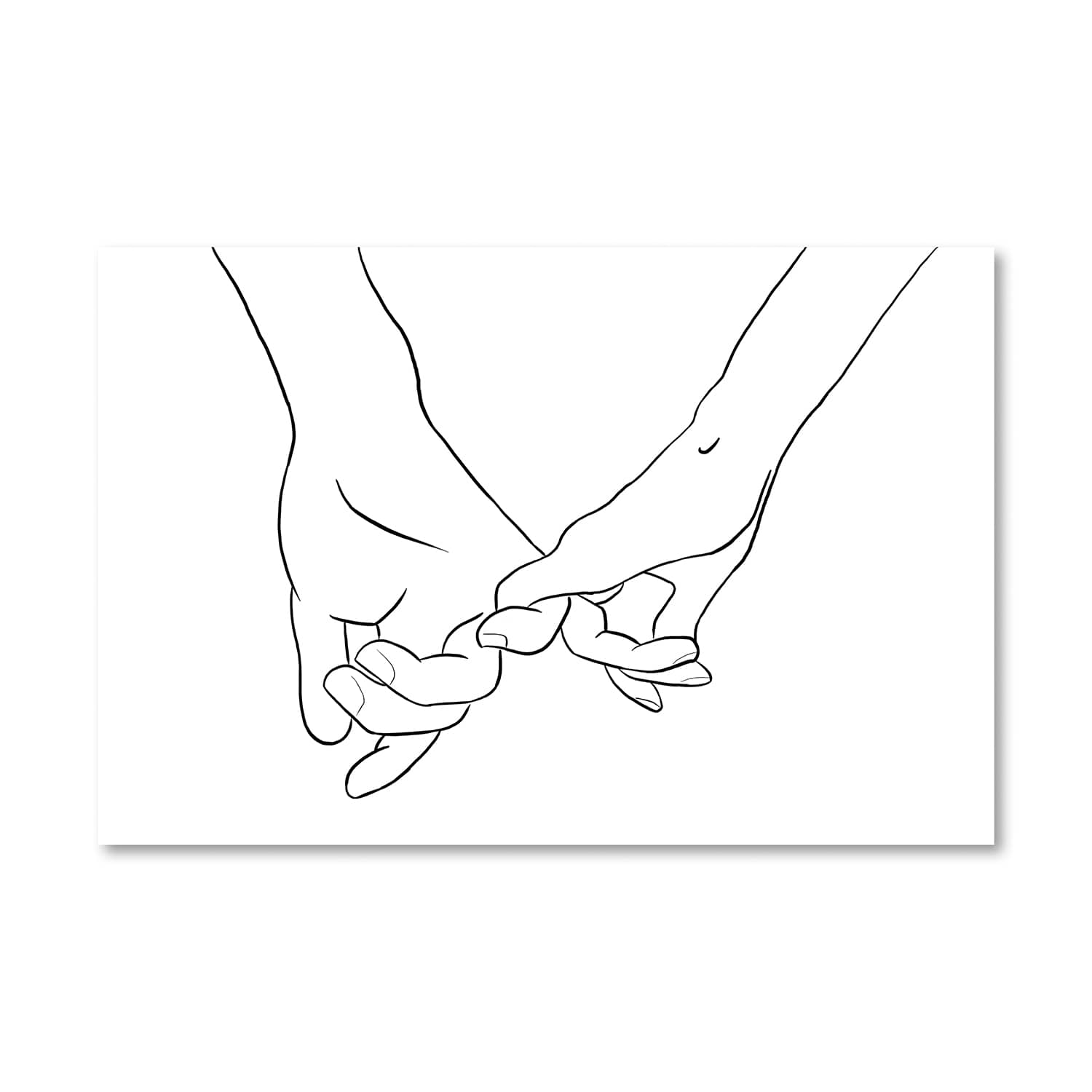 Couple Hands Canvas Art Clock Canvas