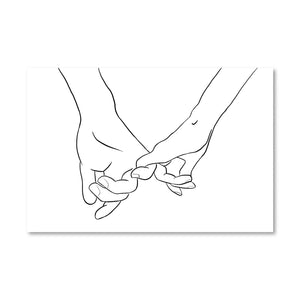 Couple Hands Canvas Art Clock Canvas