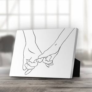 Couple Hands Desktop Canvas Desktop Canvas 25 x 20cm Clock Canvas