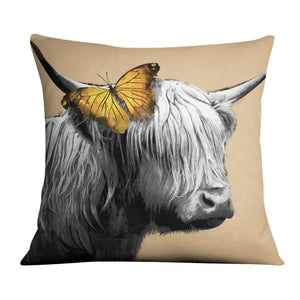 Cows and Butterfly Cushion Cushion Cushion Square Clock Canvas