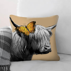 Cows and Butterfly Cushion Cushion Cushion Square Clock Canvas