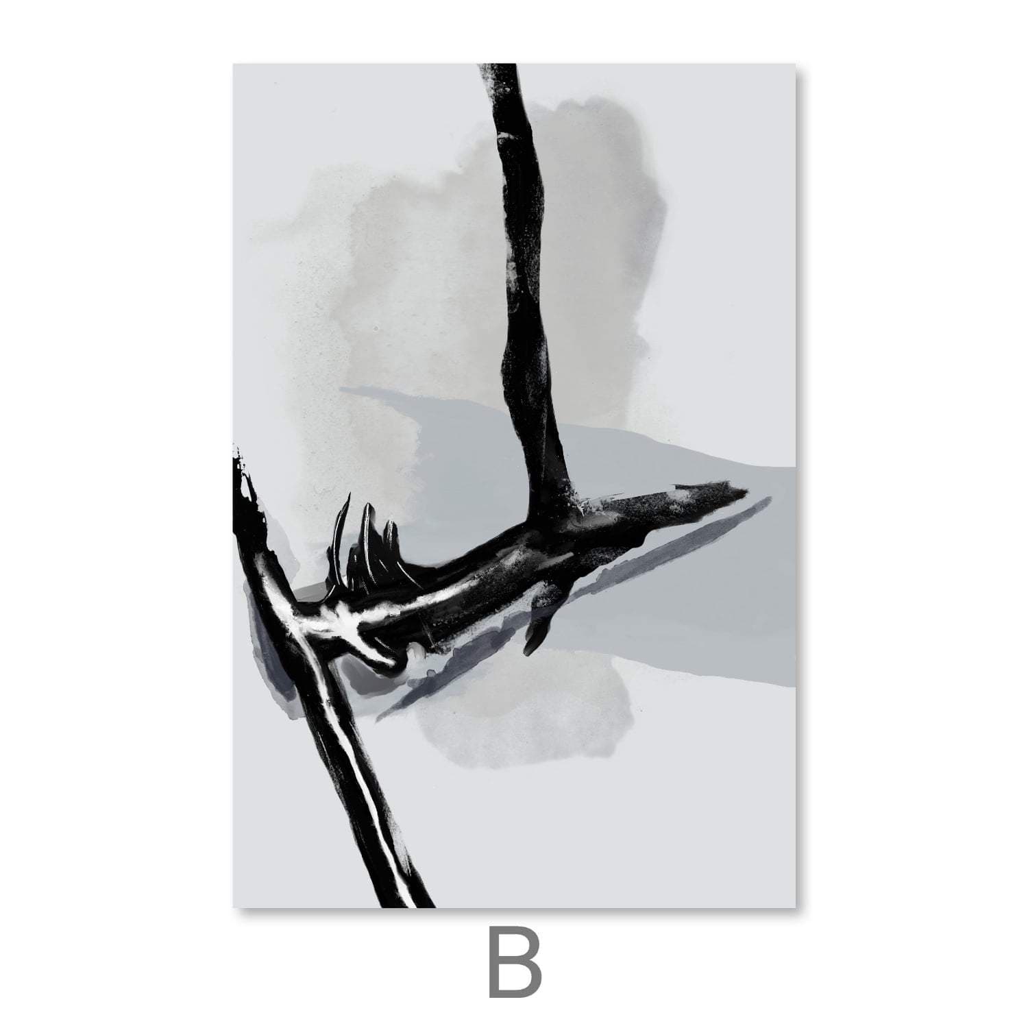 Cracked Ice Canvas Art B / 30 x 45cm / Unframed Canvas Print Clock Canvas