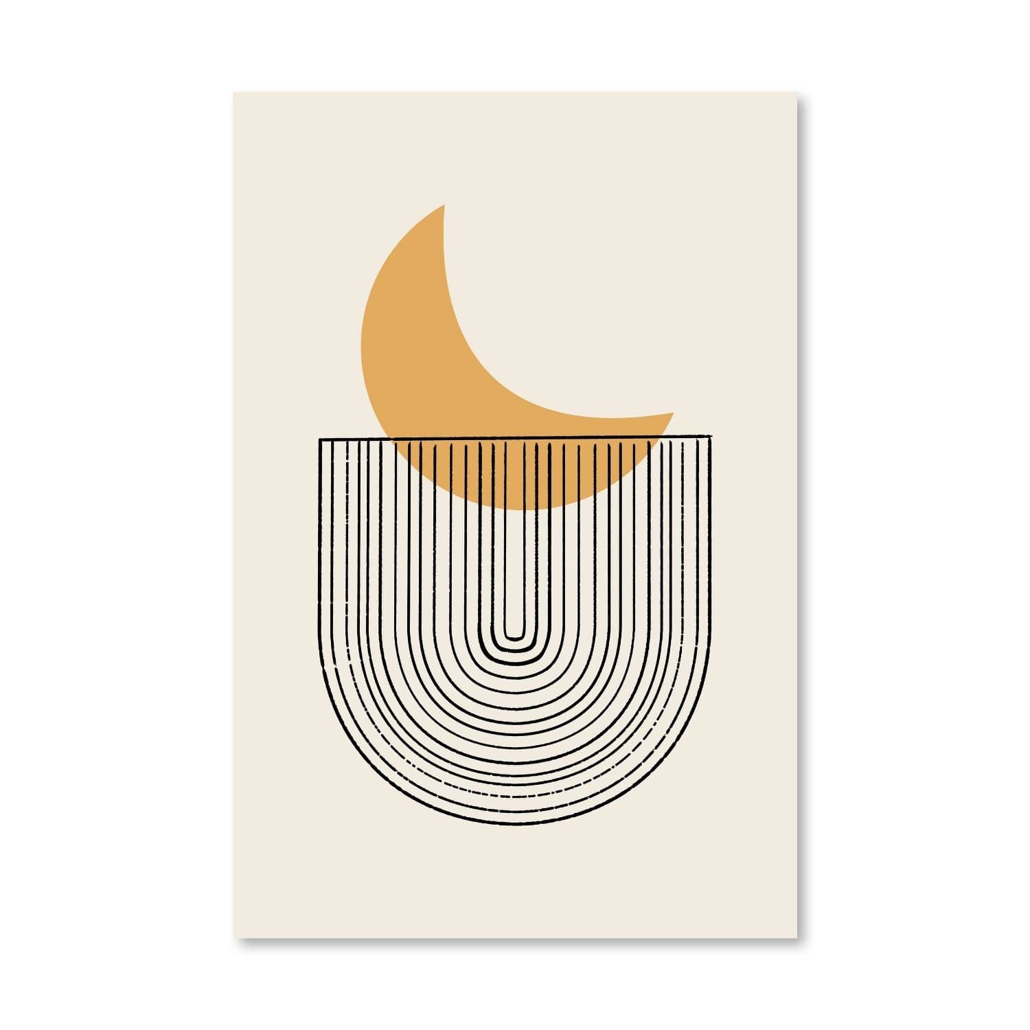 Crescent Moon Canvas Art Clock Canvas