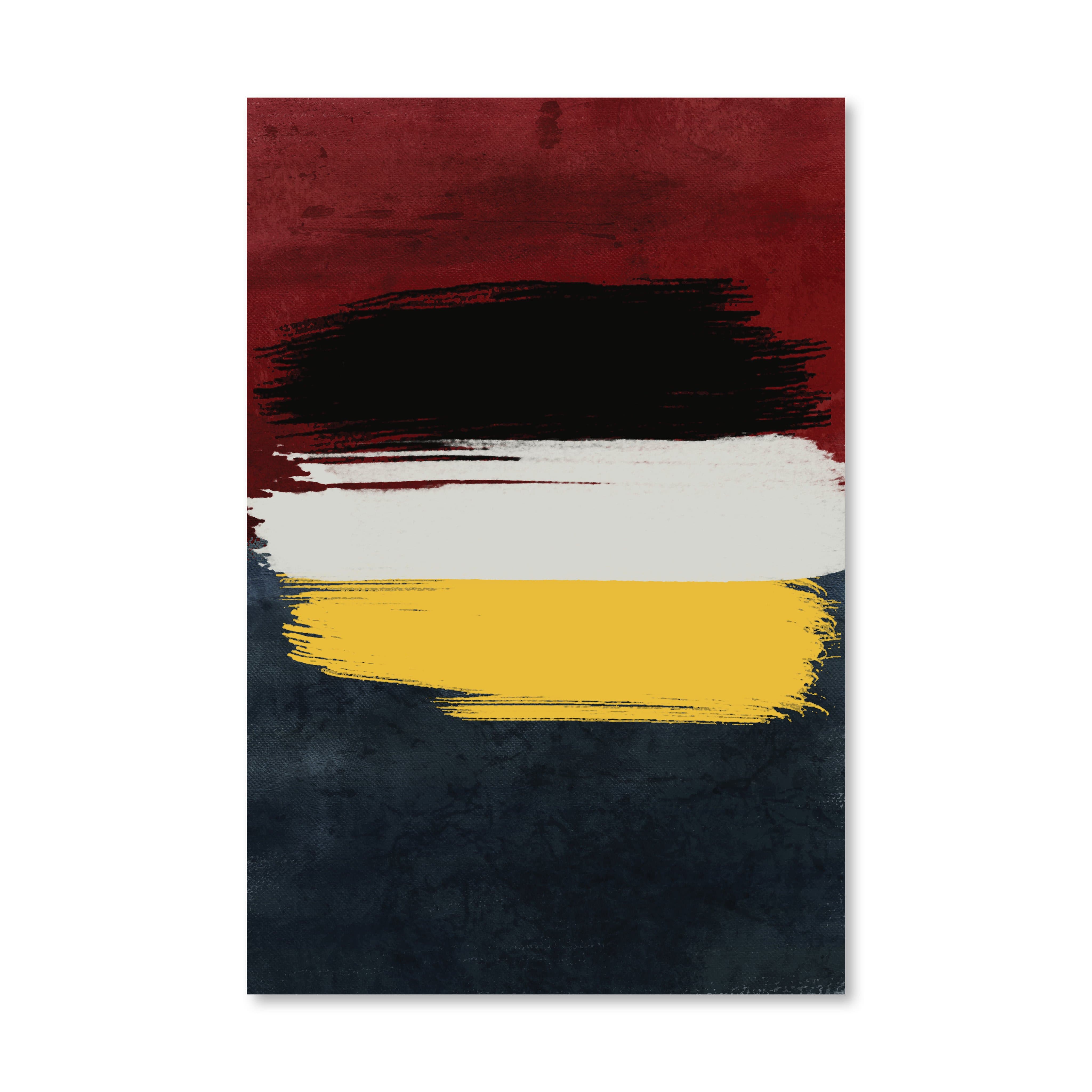 Crimson Expression Canvas Art Clock Canvas