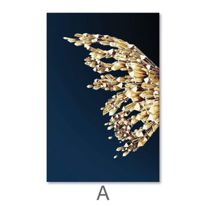 Crystal Butterfly Canvas Art A / 40 x 60cm / Unframed Canvas Print Clock Canvas