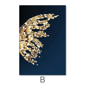 Crystal Butterfly Canvas Art B / 40 x 60cm / Unframed Canvas Print Clock Canvas