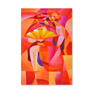Cubism Dancer Canvas Art Clock Canvas