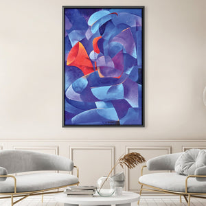 Cubist Saxophonist Canvas Art Clock Canvas