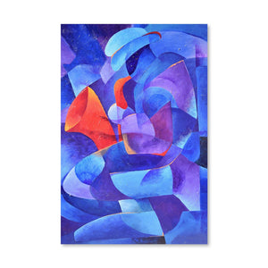 Cubist Saxophonist Canvas Art Clock Canvas