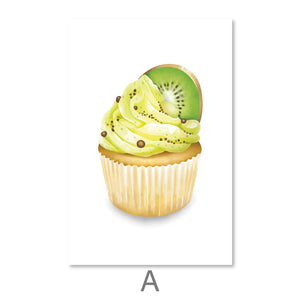 Cupcake Delicacies Canvas Art A / 30 x 45cm / Unframed Canvas Print Clock Canvas