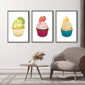 Cupcake Delicacies Canvas Art Clock Canvas