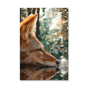 Curious Fox Canvas Art Clock Canvas