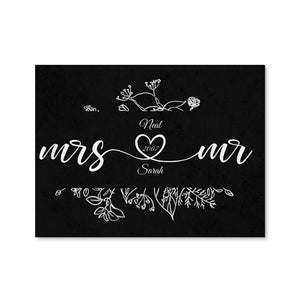 Cursive Love Canvas Art 45 x 30cm / Standard Gallery Wrap Clock Canvas
