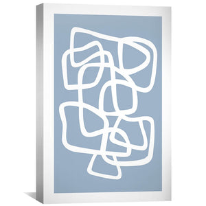Curvy Line Canvas Art 30 x 45cm / Unframed Canvas Print Clock Canvas