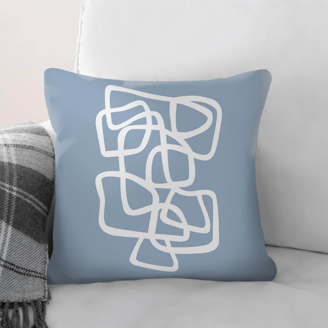 Curvy Line Cushion Cushion 45 x 45cm Clock Canvas