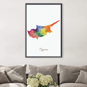 Cyprus Rainbow Canvas Art Clock Canvas