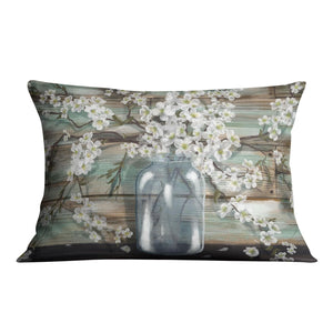 Daisy Vase Cushion Cushion 48 x 33cm Clock Canvas