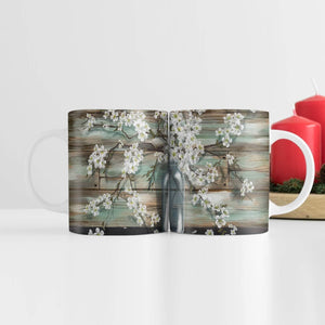 Daisy Vase Mug Mug White Clock Canvas