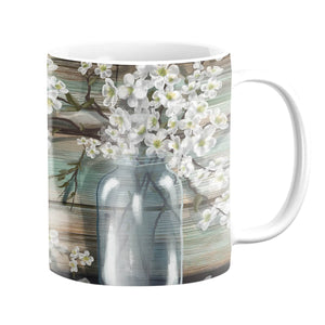 Daisy Vase Mug Mug White Clock Canvas