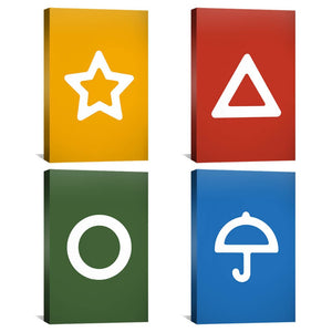 Dalgona Symbols Canvas Art Clock Canvas