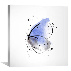Dancing Butterfly Canvas Art 30 x 30cm / Unframed Canvas Print Clock Canvas