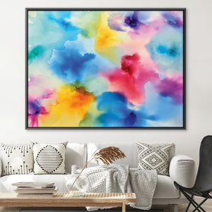 Dancing Colors Canvas Art 45 x 30cm / Unframed Canvas Print Clock Canvas
