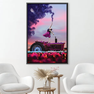 Dancing Smoke Canvas Art 30 x 45cm / Unframed Canvas Print Clock Canvas