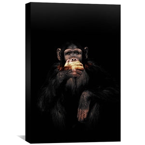 Dark Monkey Speak No Evil Canvas Art Clock Canvas