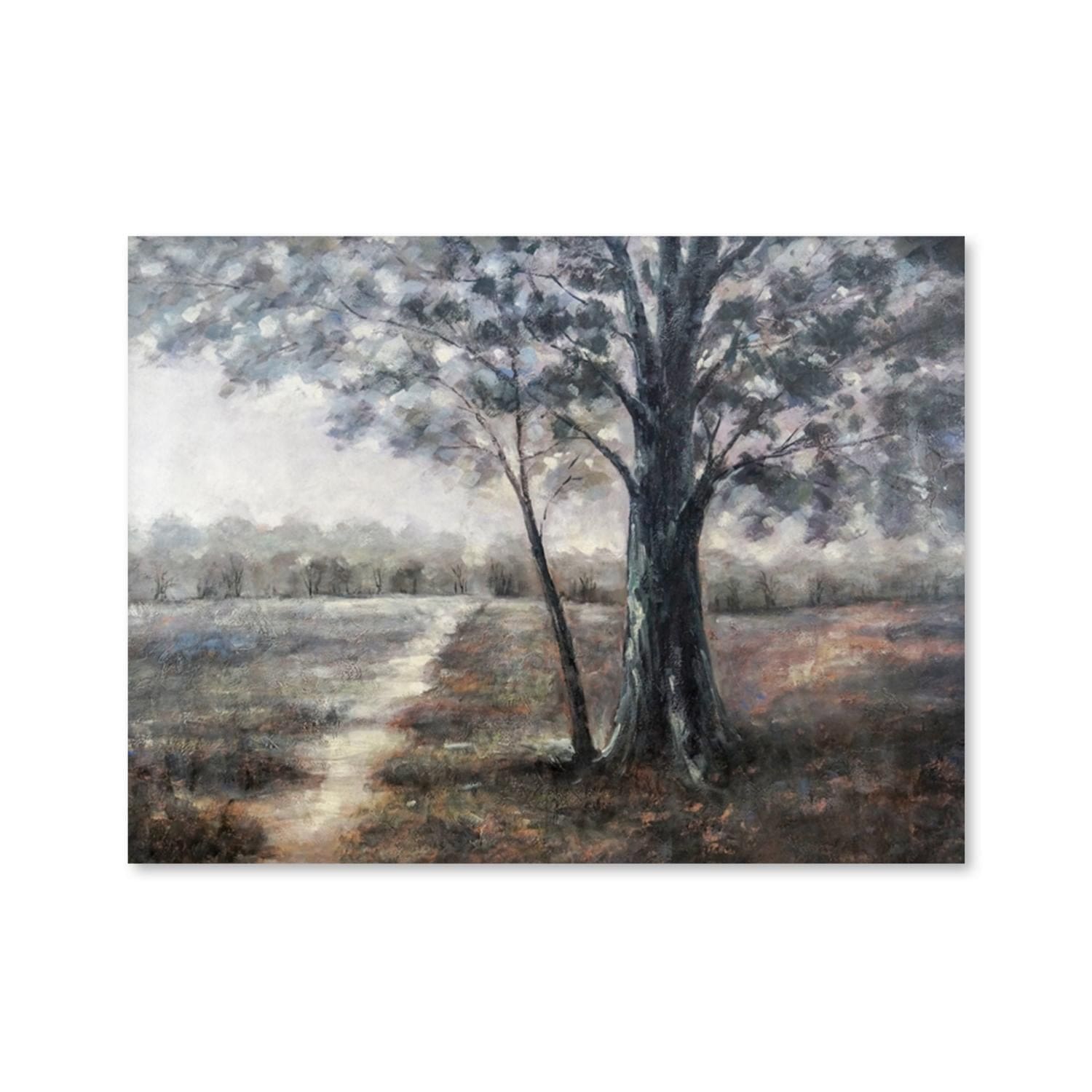 Dark Tones Oil Painting Oil Clock Canvas