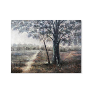 Dark Tones Oil Painting Oil Clock Canvas