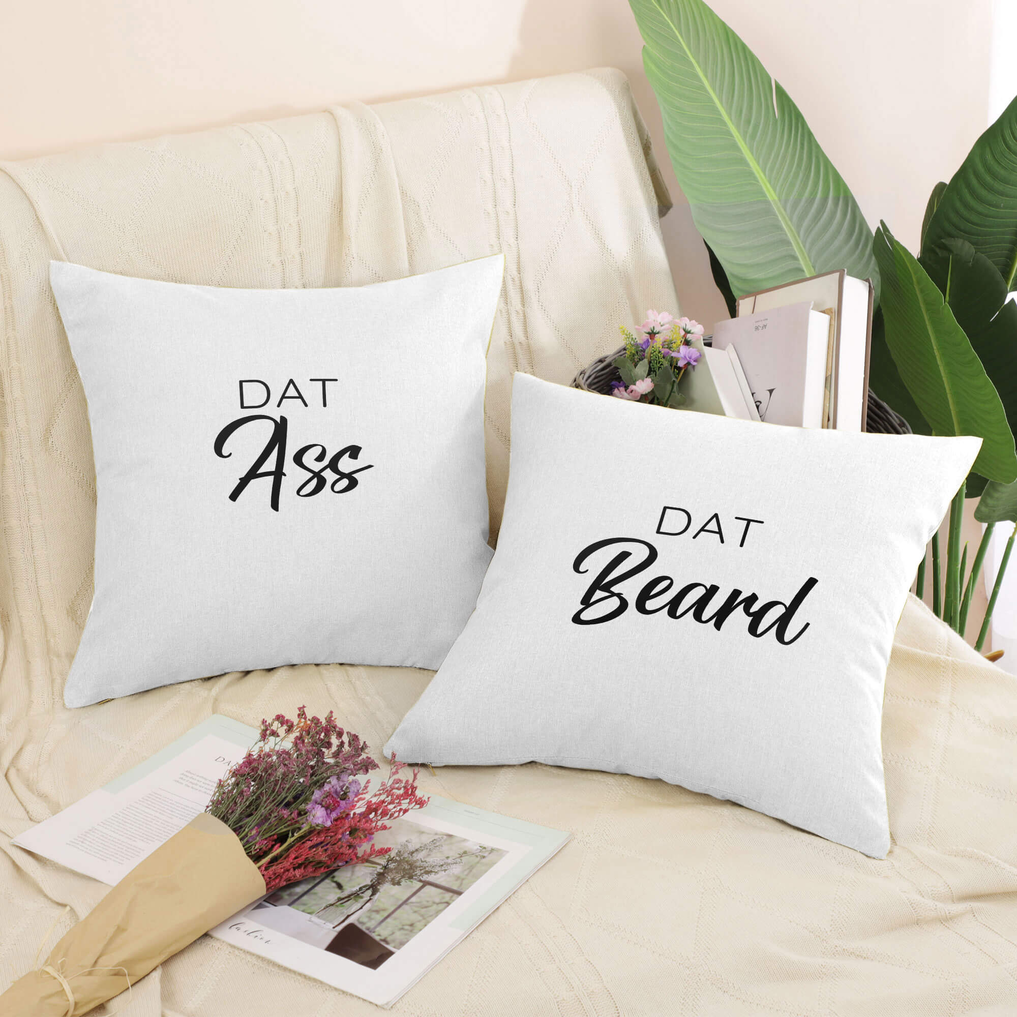 Dat Ass Dat Beard Cushion Cushion Clock Canvas