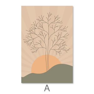 Day Night Light Canvas Art A / 30 x 45cm / Unframed Canvas Print Clock Canvas