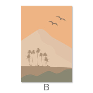 Day Night Light Canvas Art B / 30 x 45cm / Unframed Canvas Print Clock Canvas