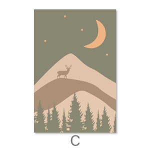 Day Night Light Canvas Art C / 30 x 45cm / Unframed Canvas Print Clock Canvas