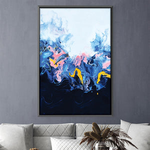 Deep Blue Rainbow Canvas Art Clock Canvas