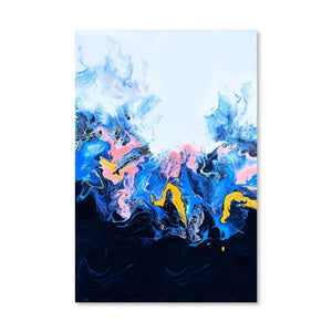 Deep Blue Rainbow Canvas Art Clock Canvas