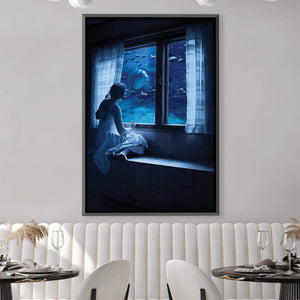 Deep Ocean Fantasy Canvas Art Clock Canvas