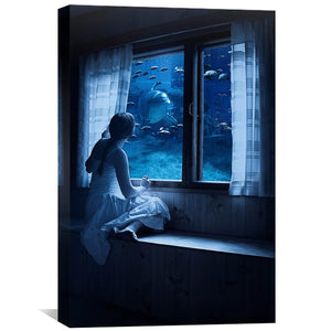Deep Ocean Fantasy Canvas Art 30 x 45cm / Unframed Canvas Print Clock Canvas