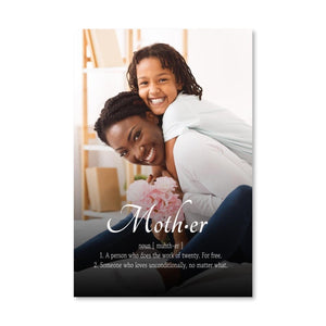 Definition of a Mom Canvas Art Clock Canvas